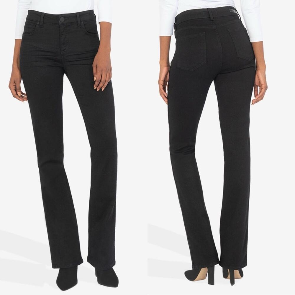 Kut from the Kloth High Rise Natalie Fab Ab Bootcut Jeans Black Size 12